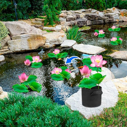 10Pack Lily Plant Pots for Pond, Aquatic Plant Pot, Durabl Breathe Reusable Fabric Pots for Aquatic Plants, Potato, Carrot, Onion, Flower