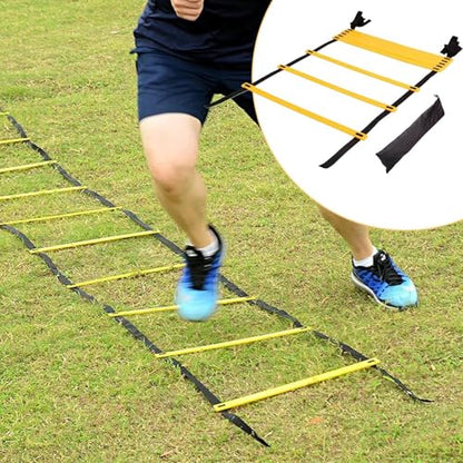 Speed Ladder Footwork Workout Training Exerciser Storage Bag Included | Football Ladder Speed Training Football Basketball Hockey Badminton Tennis for Youth Adults Athletes Men Women Professionals