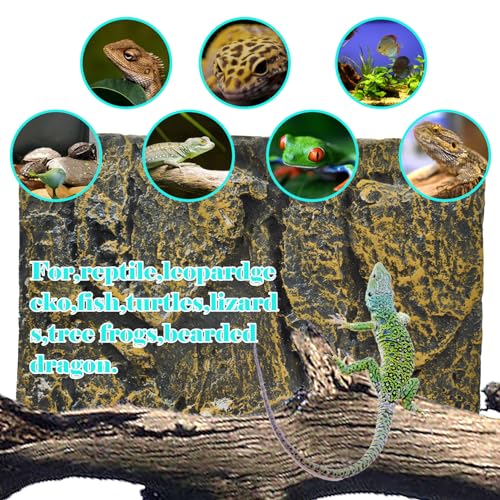 Rock Terrarium Background,3D Bearded Dragon Tank Backgrounds Wall Reptile Stereo Backdrop Amphibian Habitat Climbing Board Decoration Aquarium Background Decor for Reptiles Lizard Fish Frog