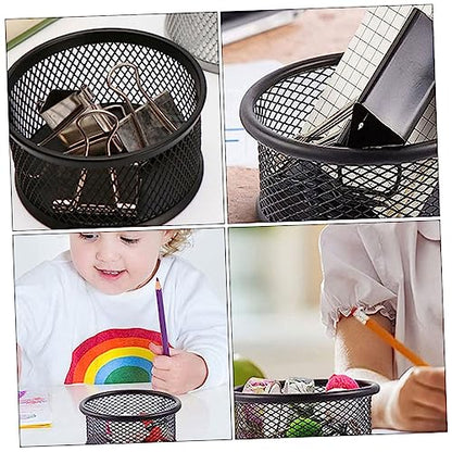 Alipis Mesh Paperclip Storage Container Lid Office Desk Organizer for Iron Paper Clips 1-Piece Multi-Purpose Holder for School and Office Supplies
