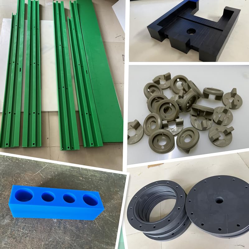 High Density Polyethylene Sheets HDPE Plastic Sheet Board for DIY, Heavy Duty Industry, 1/4" Thick,Size 6" x 6", White Color
