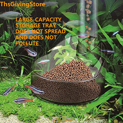 Aquarium Feeding Set - Fish & Shrimp Dish, Directional Feeding Tube, Cleaning Brush