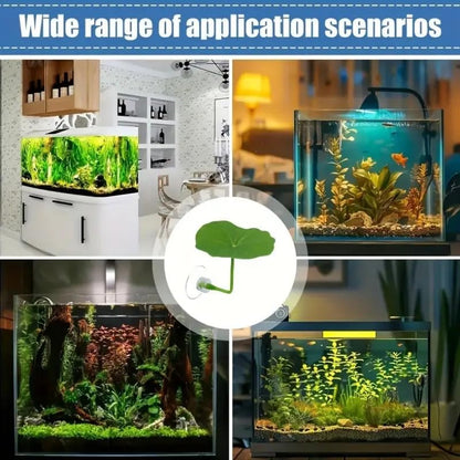 4Pc Green Leaf Betta Fish Hammock Stress-Reducing Aquarium-Safe Decor with Strong Suction Cup Fake Plant Fish Tank Decoration