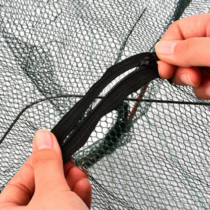 Foldable Lobster Net 3-Pack Portable Crab Trap Shrimp Crawfish Fishing Nets Outdoor Cast Bait Cage 18.11X8.66X8.66 Inches