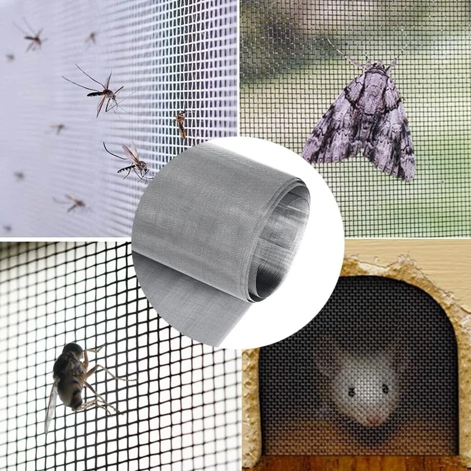 304 Stainless Steel Wire Mesh Screen,15.7"x47.2", 0.62mm Hole 30 Mesh, No Rust and Sturdy, Easy to Cut, Heat-Resisting Metal Mesh for Vent, Window Screen Mesh, Cage, Filter Mesh, DIY Projects, etc