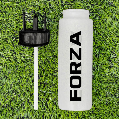 FORZA Team Hygiene Water Bottles – BPA-Free Squeeze Bottles with Contactless Nozzle for Athletes, 1 Litre Capacity (Pack of 1, Semi-Translucent) - color: Semi-Translucent, style: Pack of 1