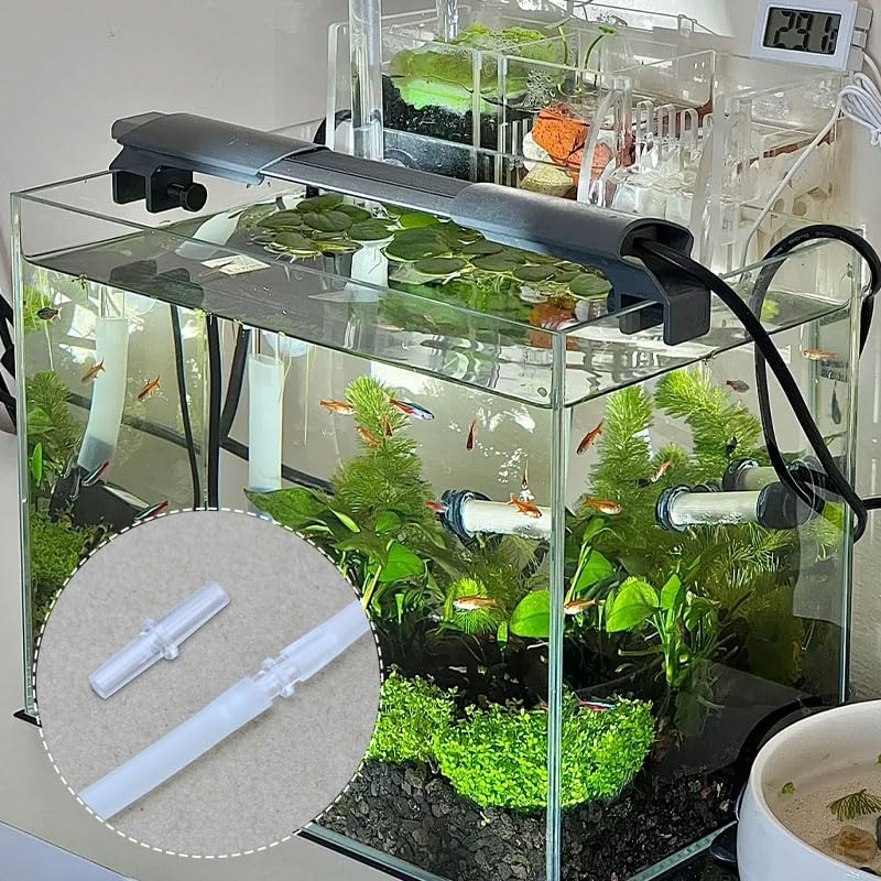 Transparent 20 Piece Aquarium Air Pipe Joint Set with Three-way Direct Connection Sealing to Prevent Leakage Suitable for Aquarium Air Valve, Air Pipe Diversion, and Aquarium Air Circuit Connection