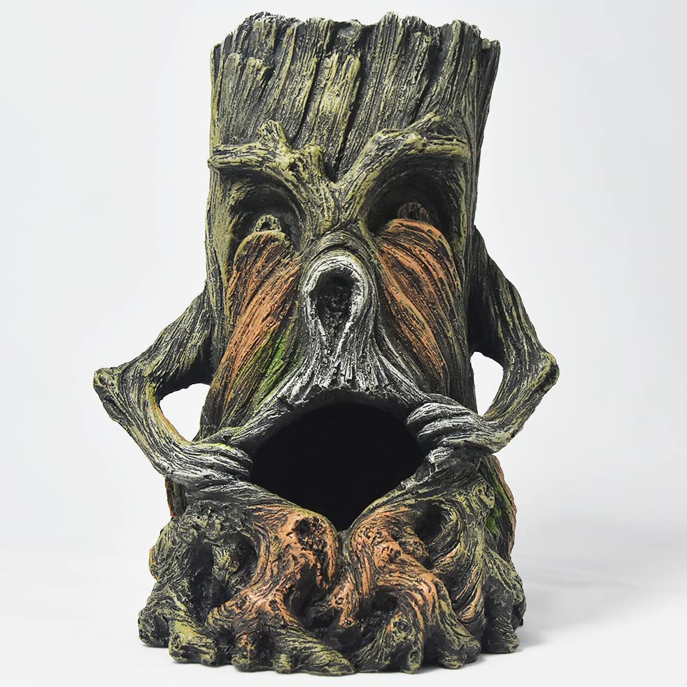 Fish Tank Decorations-Hollow Tree Trunk Aquarium Decorations Disney Aquarium Decorations for Betta Hideout Caves Large Aquarium Décor Thematic Ornaments