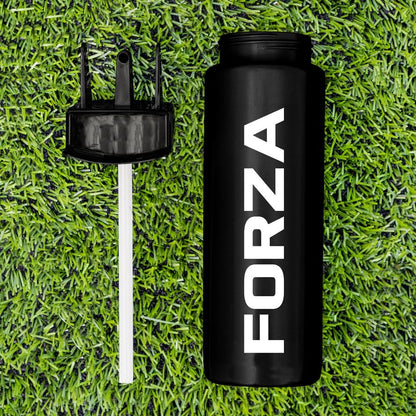 FORZA Team Hygiene Water Bottles – BPA-Free Squeeze Bottles with Contactless Nozzle for Athletes, 1 Litre Capacity (Pack of 40, Black) - color: Black, style: Pack of 40