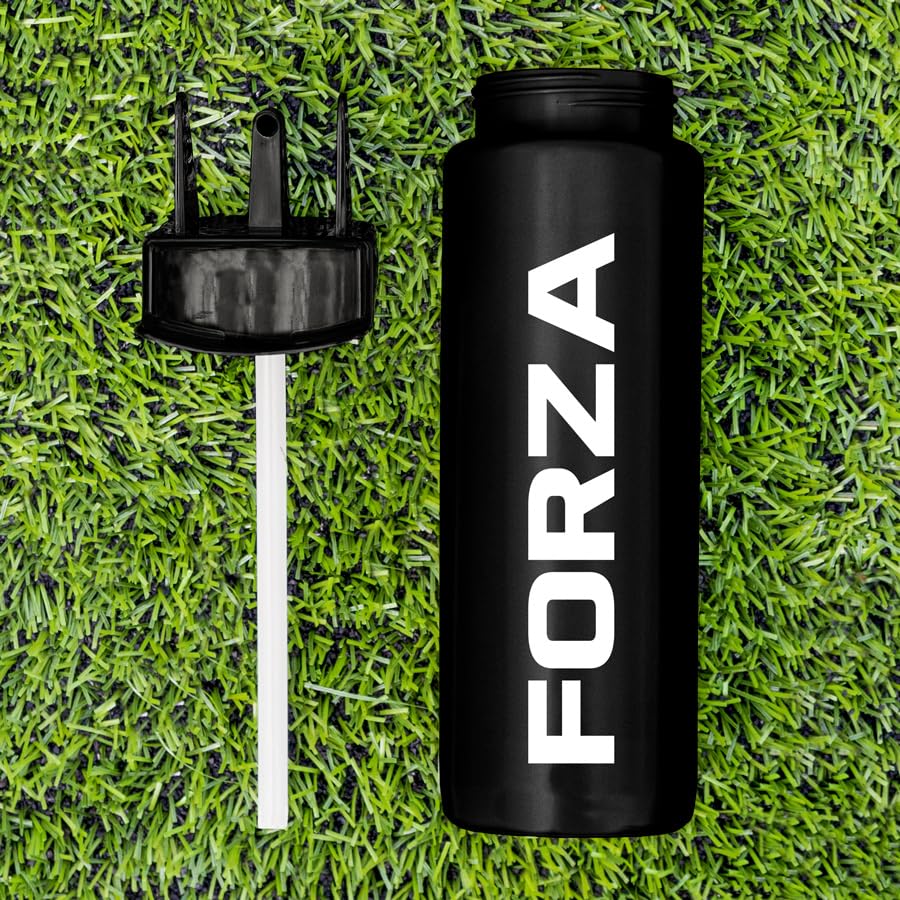 FORZA Team Hygiene Water Bottles – BPA-Free Squeeze Bottles with Contactless Nozzle for Athletes, 1 Litre Capacity (Pack of 20, Black) - color: Black, style: Pack of 20