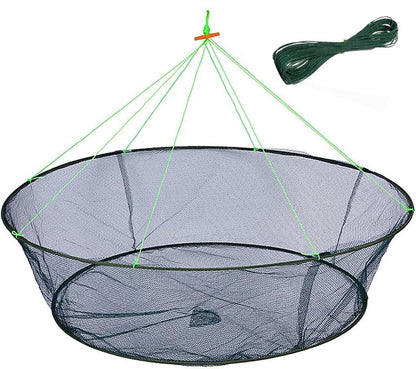 Fishing Net Trap for Bait Minnow Shrimp Crayfish Foldable Fish Crawdad Lobsters Cast Net Collapsible - size: Big (39.4 inches / 100 cm)