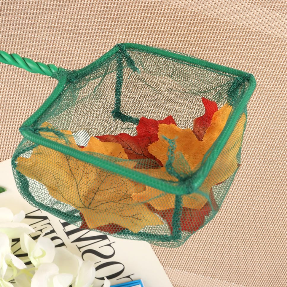 LIOOBO 4pcs 4 Inch Portable Fish Net for Aquarium Skimmer Net Fish Tank Mini Handle