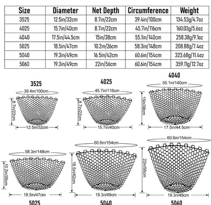 Pack of 1 Silicone Fishing Net Head Durable Fly Fishing Replacement Mesh Net Depth Mesh Landing Net Fishing Accessory Tool