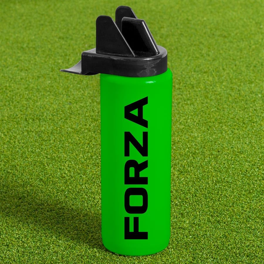 FORZA Team Hygiene Water Bottles – BPA-Free Squeeze Bottles with Contactless Nozzle for Athletes, 1 Litre Capacity (Pack of 1, Green) - color: Green, style: Pack of 1