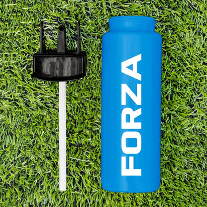 FORZA Team Hygiene Water Bottles – BPA-Free Squeeze Bottles with Contactless Nozzle for Athletes, 1 Litre Capacity (Pack of 1, Blue) - color: Blue, style: Pack of 1