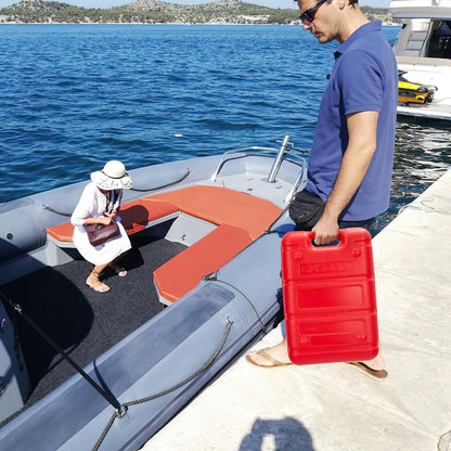 Marine Tank, 6 Gallon Marine Boat Transfer Tank with 9.8ft Hose, I-Shaped Handle, Easy to Carry for Outboard Engine Boats, Fishing Boat, Deck Boat,Yacht - size: 24L