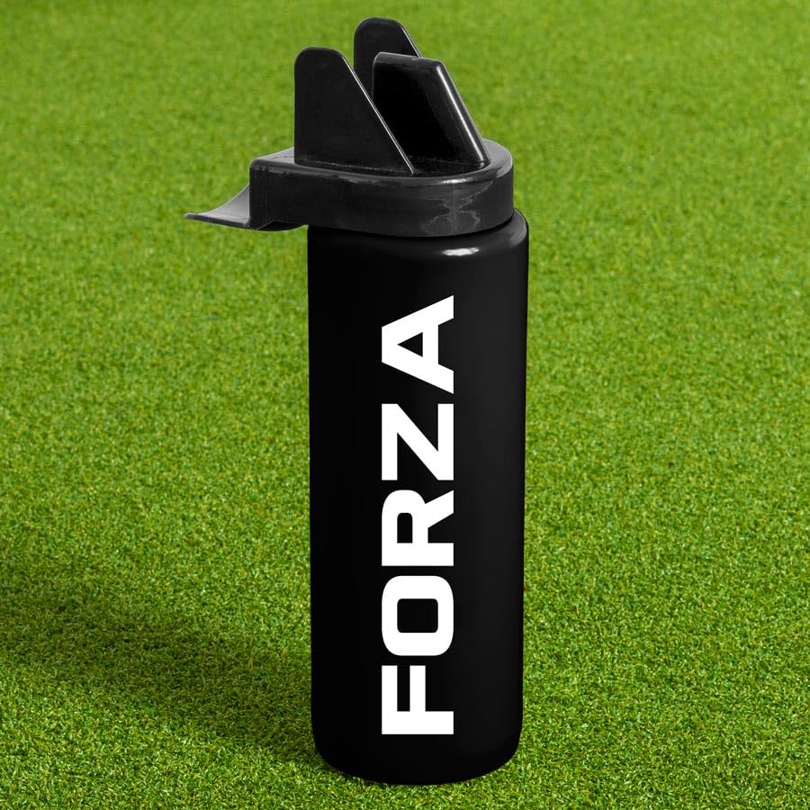 FORZA Team Hygiene Water Bottles – BPA-Free Squeeze Bottles with Contactless Nozzle for Athletes, 1 Litre Capacity (Pack of 20, Black) - color: Black, style: Pack of 20