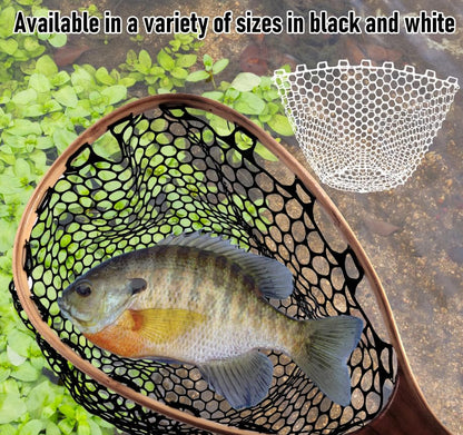 Pack of 1 Silicone Fishing Net Head Durable Fly Fishing Replacement Mesh Net Depth Mesh Landing Net Fishing Accessory Tool